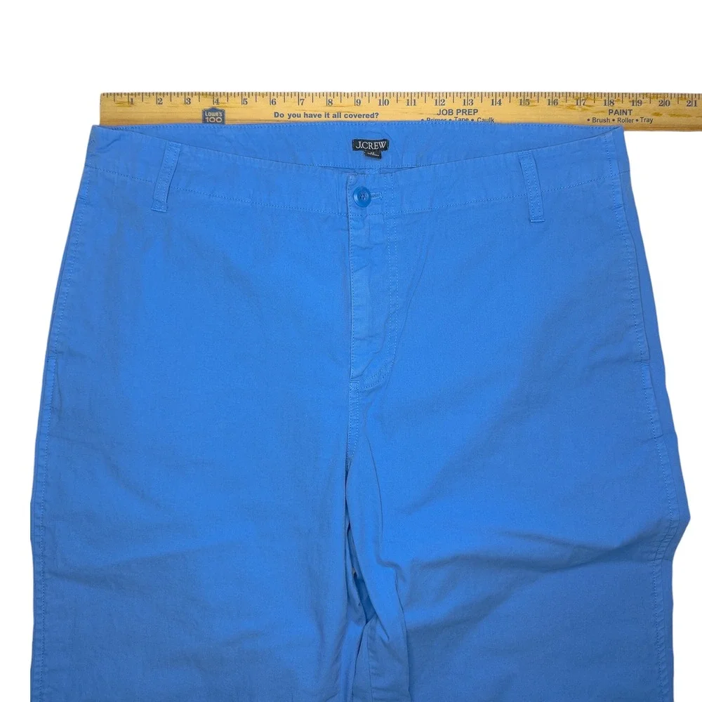 J Crew Pants Women's Size 32‎ Blue Sailor Heritage Chino Straight Leg Mid Rise